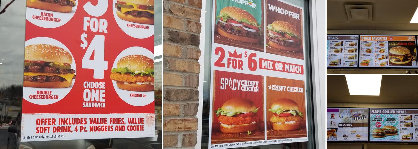 Burger King Menu