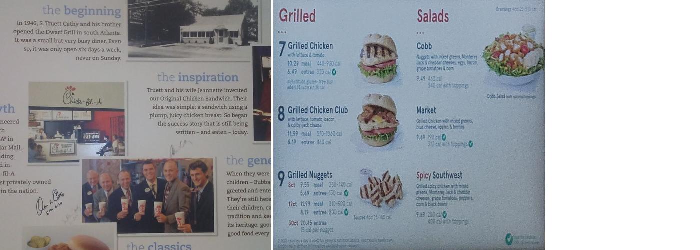 Chick-fil-A Menu