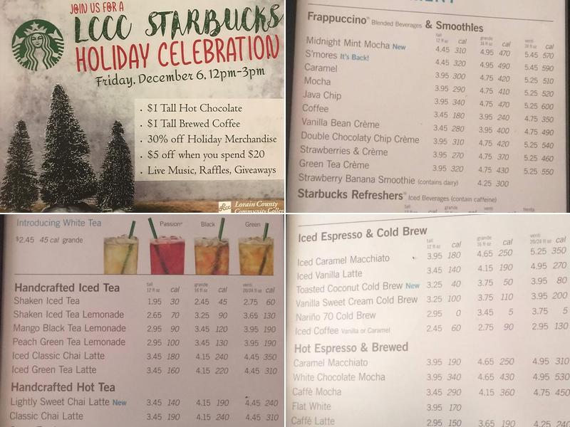 Starbucks Menu