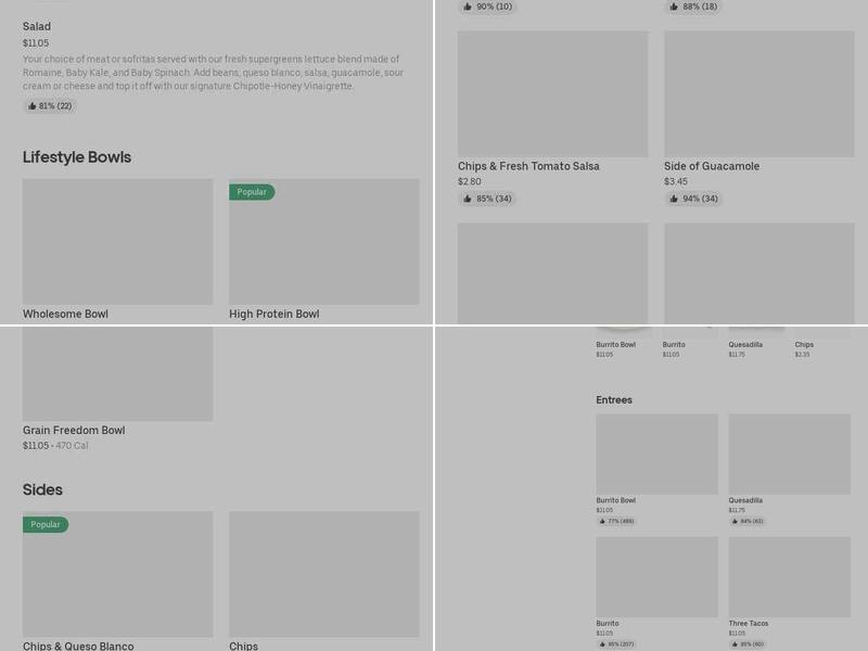 Chipotle Mexican Grill Menu