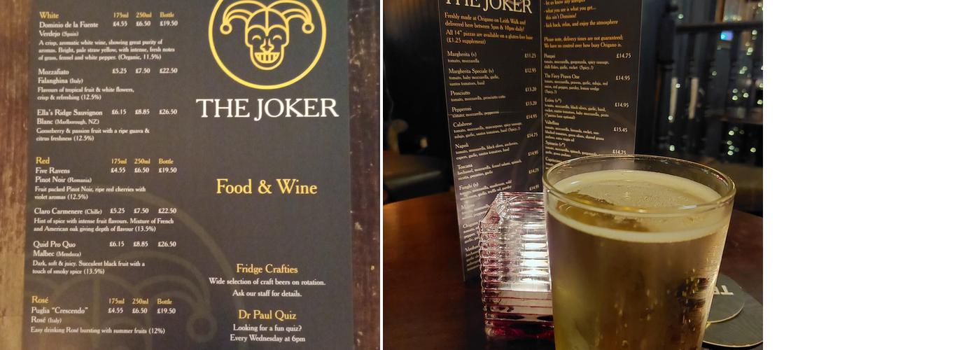 The Joker And The Thief Menu