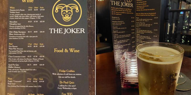 The Joker And The Thief Menu