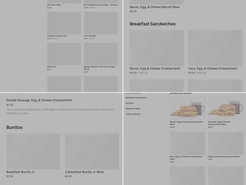 Burger King Menu