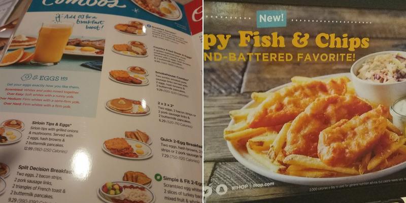 IHOP Menu
