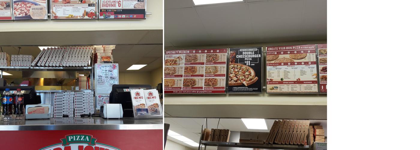 Papa Johns Pizza Menu