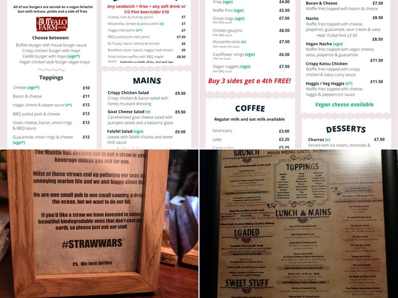 Greenmantle Bar & Kitchen Menu