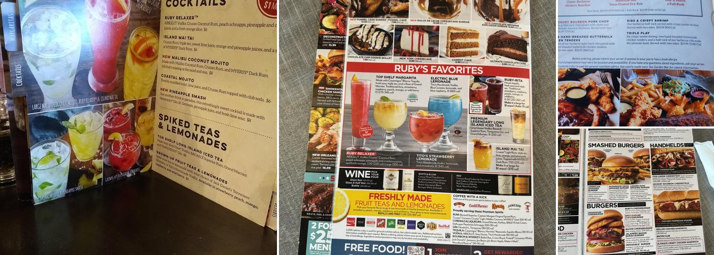 Ruby Tuesday Menu