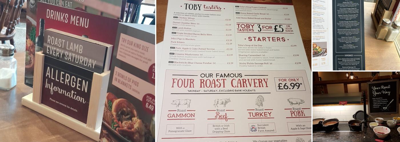 Toby Carvery Edinburgh Menu