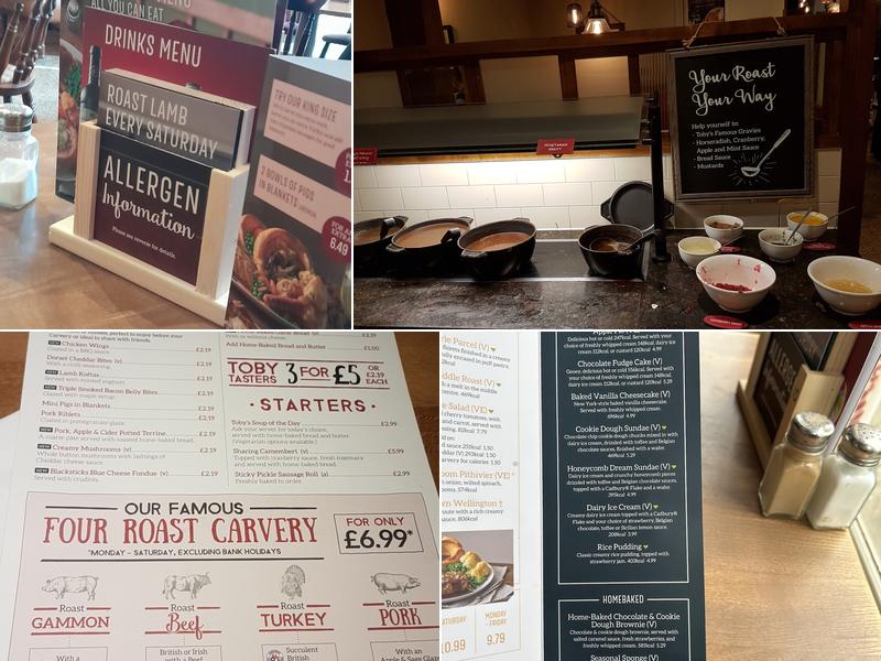 Toby Carvery Edinburgh Menu