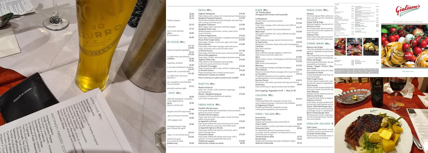 Giulianos Menu