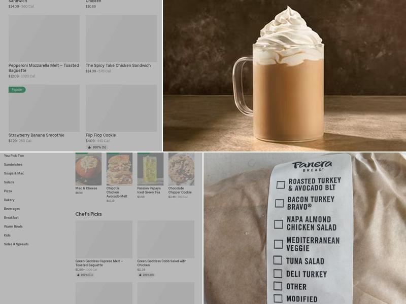 Panera Bread Menu