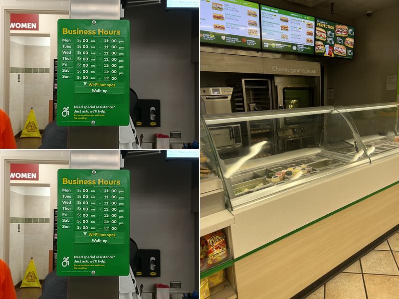 Subway Menu