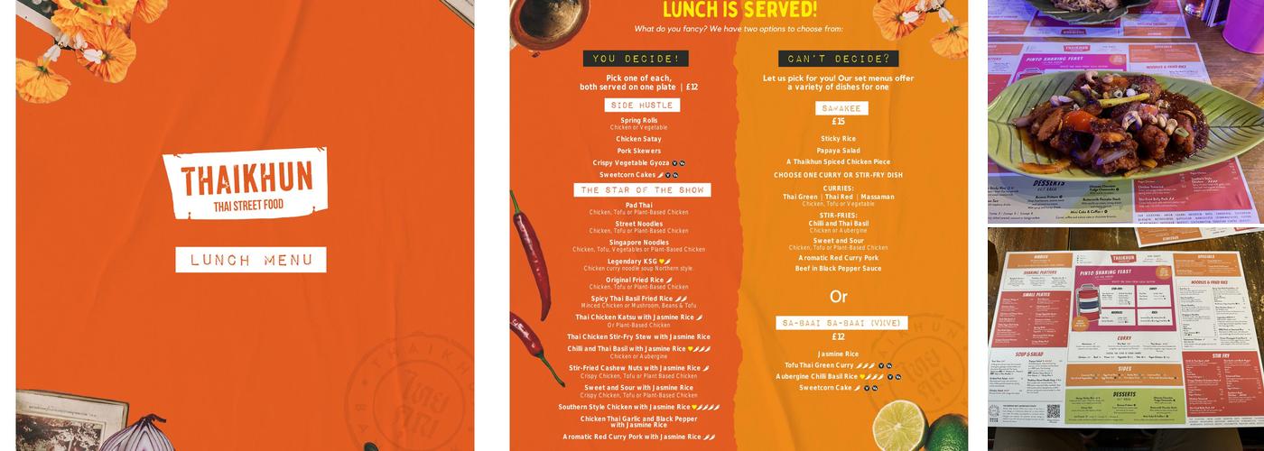 Thaikhun Menu