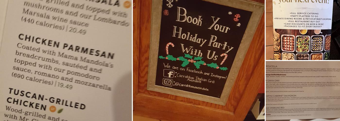 Carrabba's Italian Grill Menu