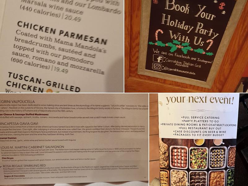 Carrabba's Italian Grill Menu