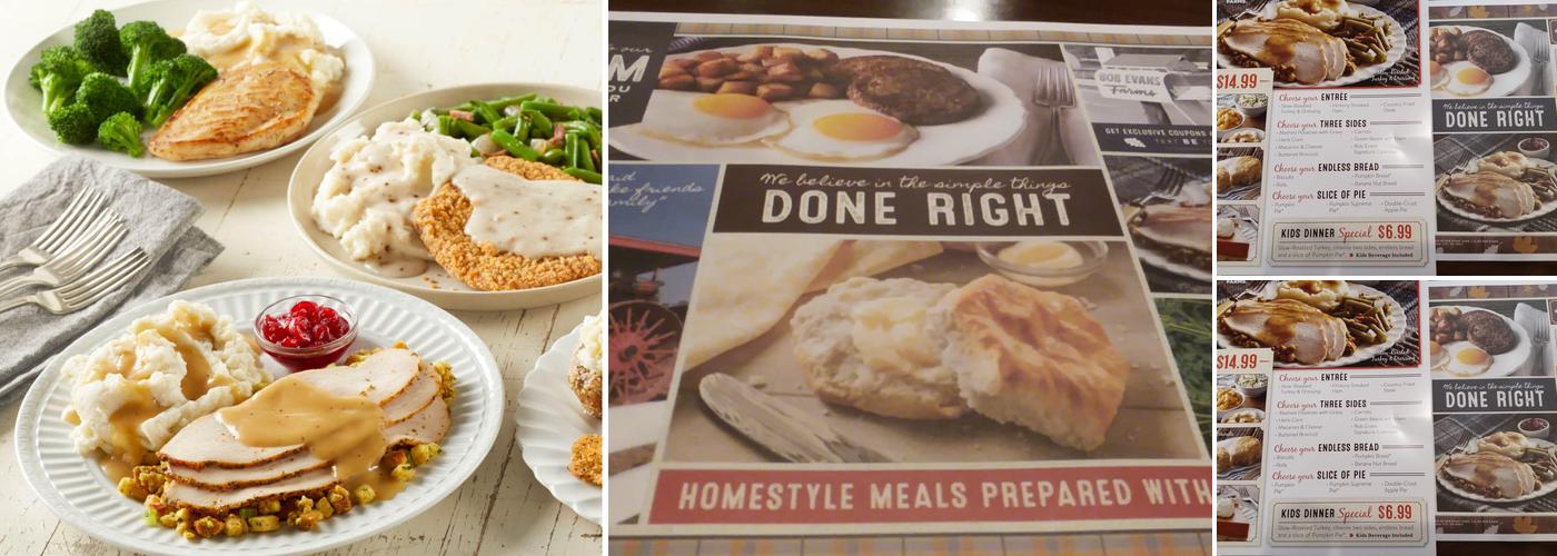 Bob Evans Menu