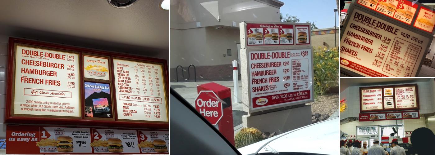 In-N-Out Burger Menu