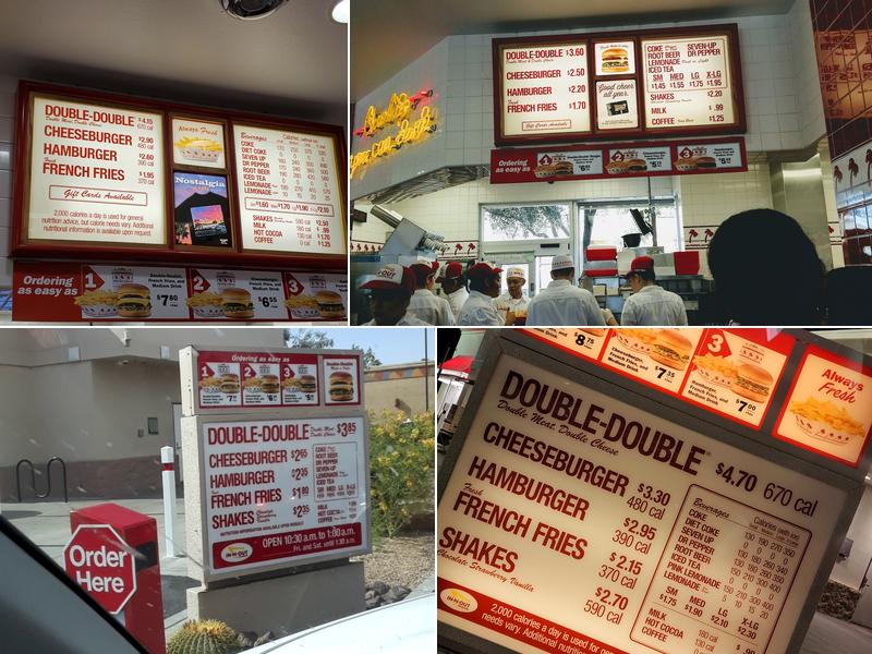 In-N-Out Burger Menu