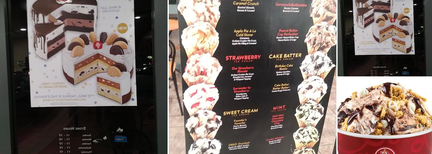Cold Stone Creamery Menu