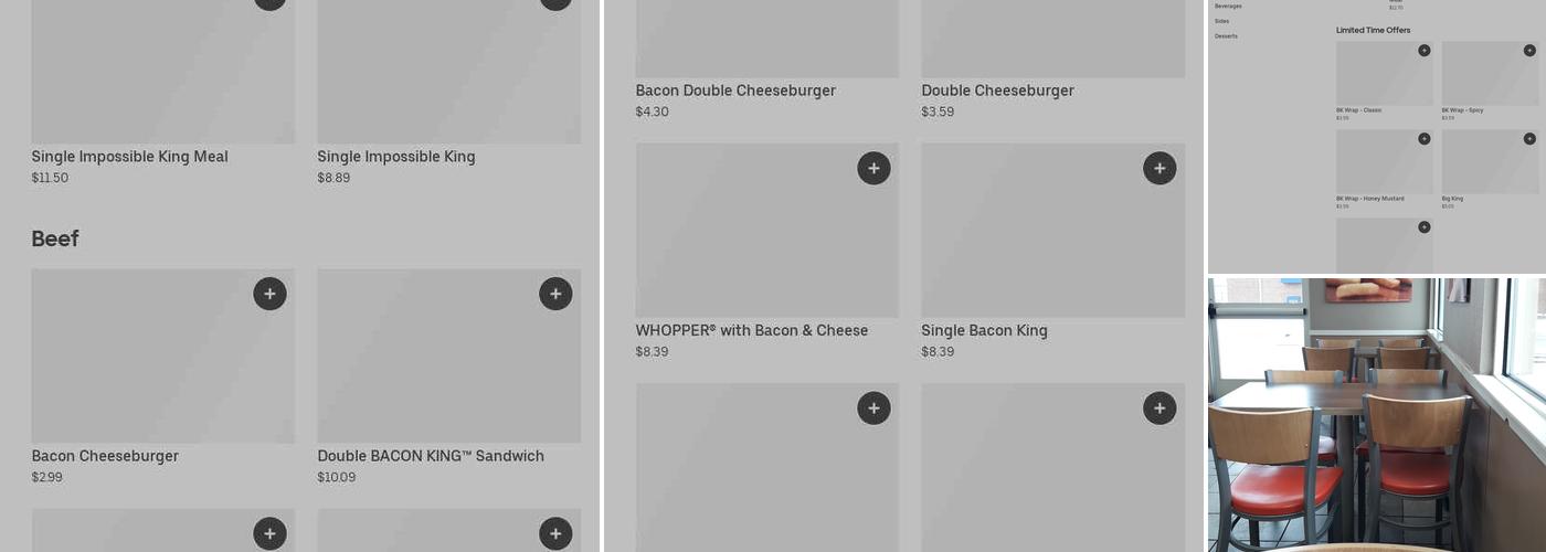 Burger King Menu