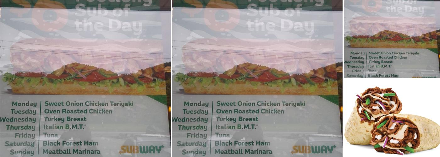 Subway Menu