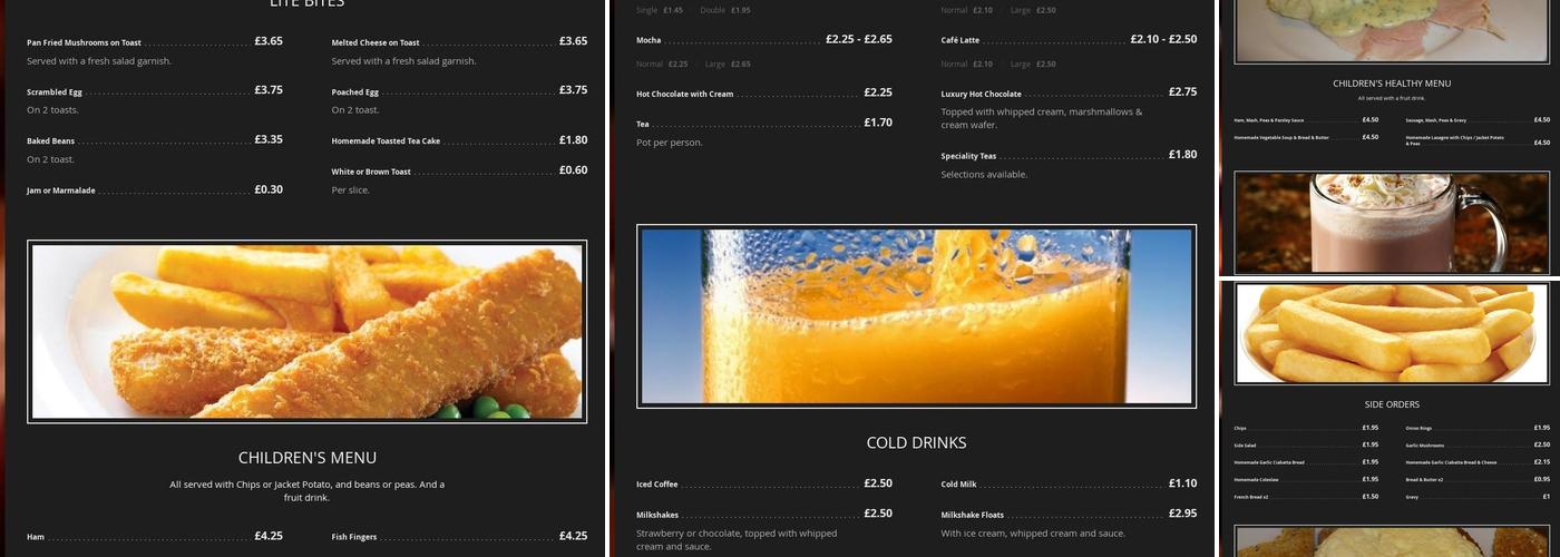 Gershwins Coffee House Menu