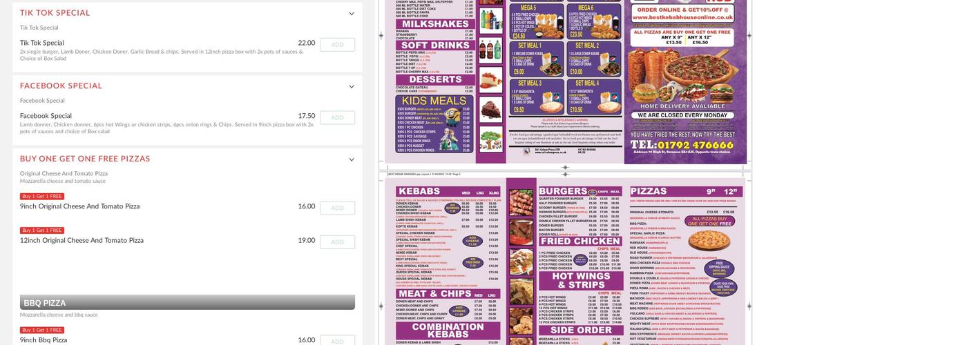Best Kebab House Menu