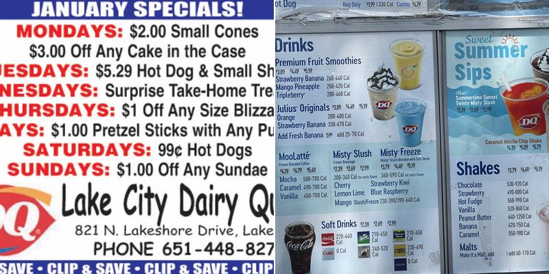 Dairy Queen (Treat) Menu