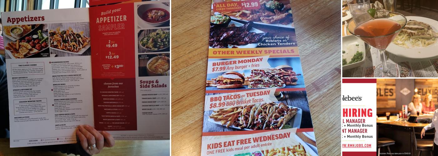Applebee's Grill + Bar Menu