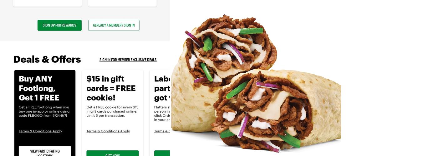 Subway Menu