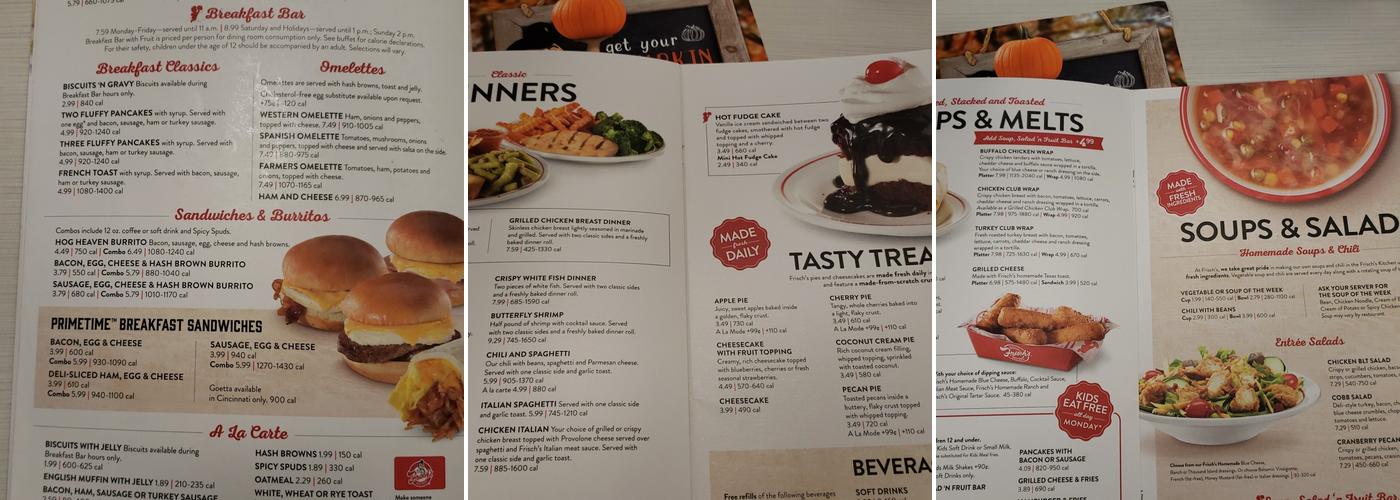 Frisch's Big Boy Menu