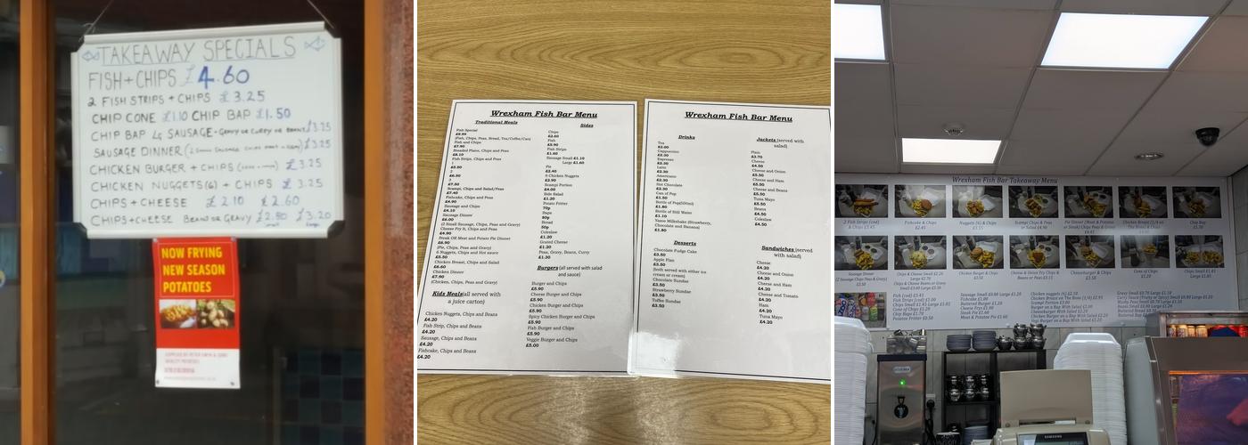 Wrexham Fish Bar Menu