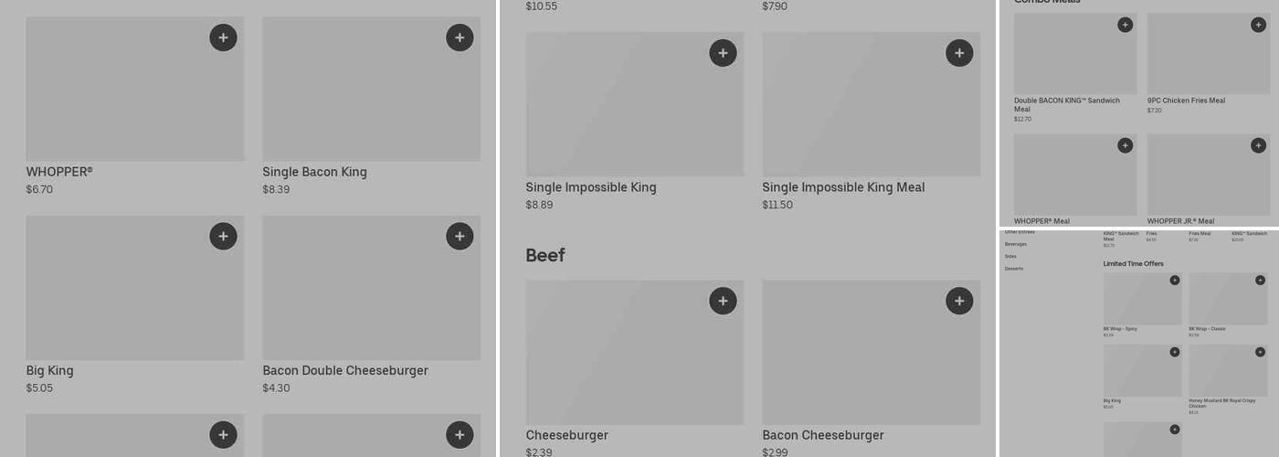 Burger King Menu