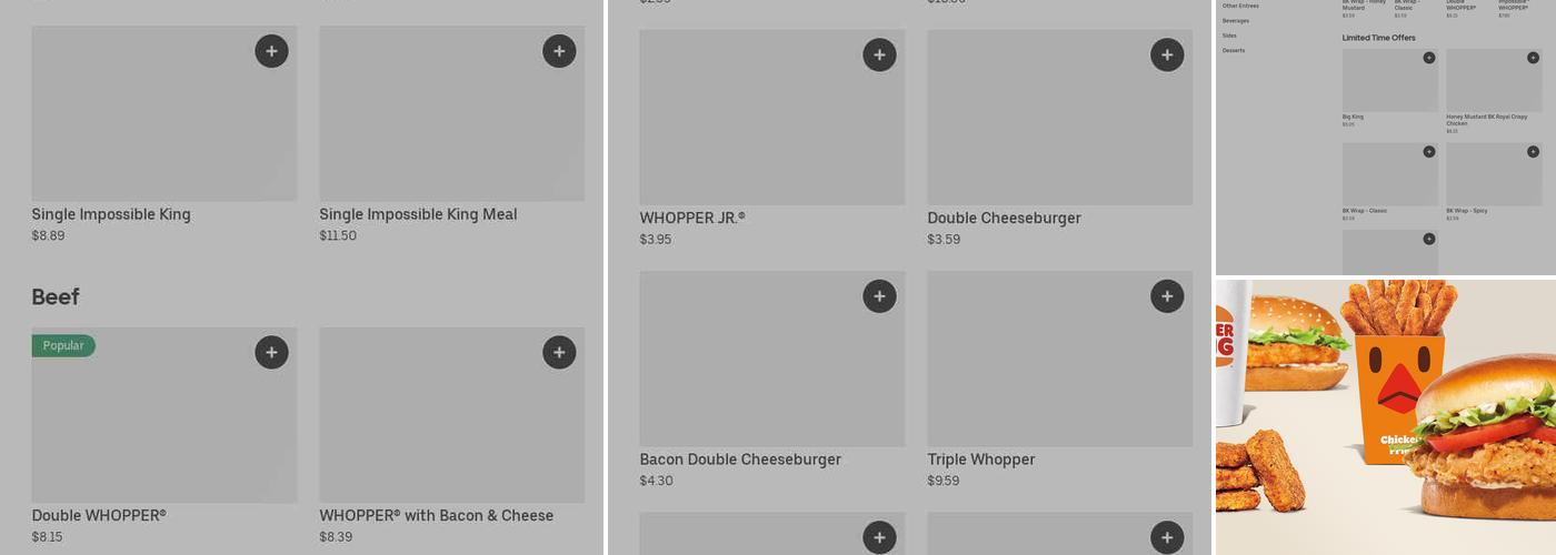 Burger King Menu