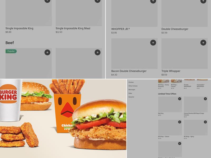 Burger King Menu