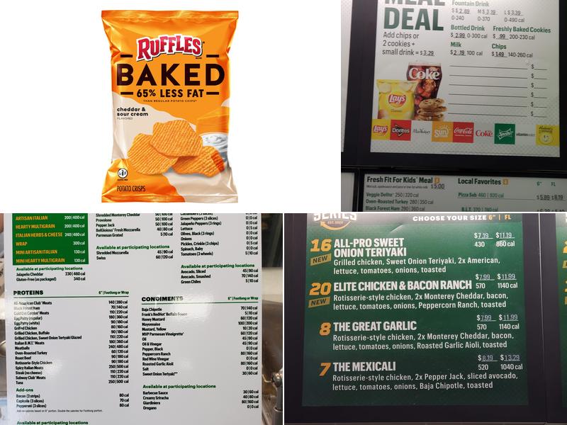 Subway Menu