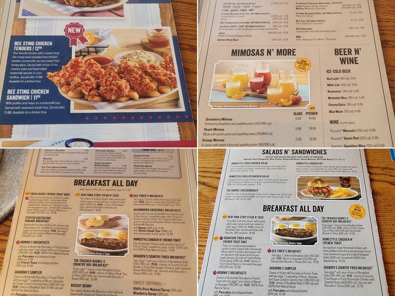 Cracker Barrel Old Country Store Menu