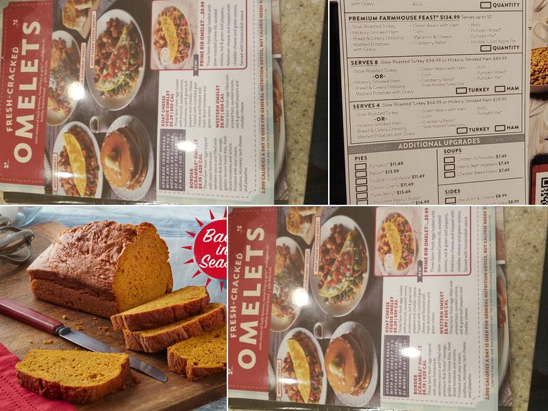 Bob Evans Menu