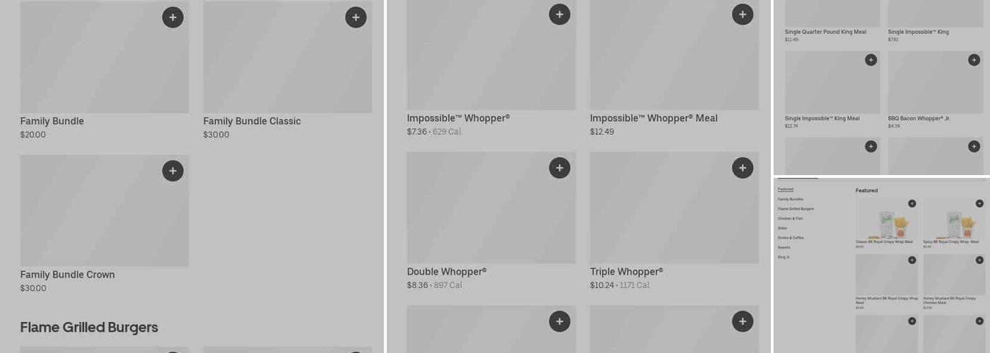 Burger King Menu