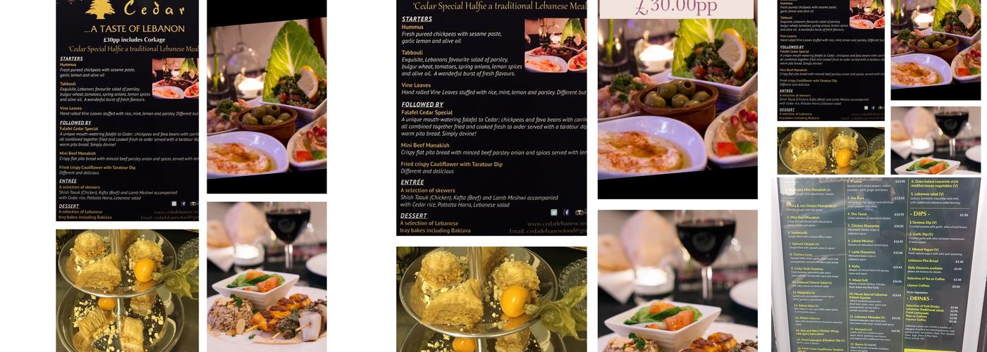 Cedar Restaurant Menu