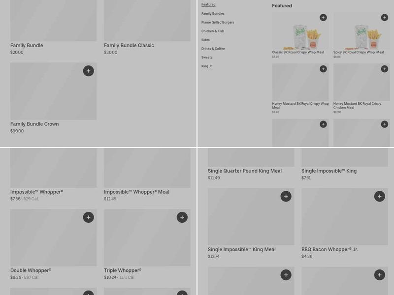 Burger King Menu