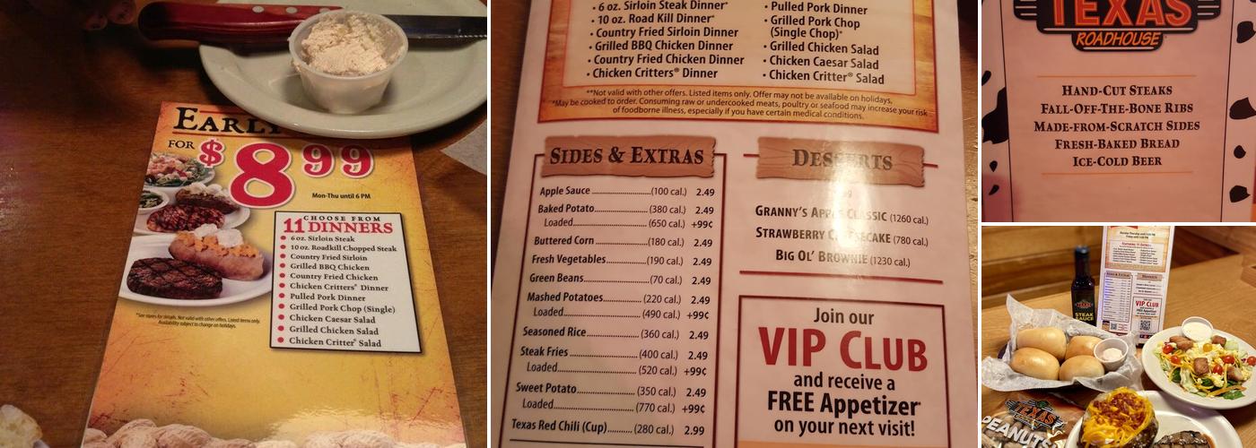 Texas Roadhouse Menu