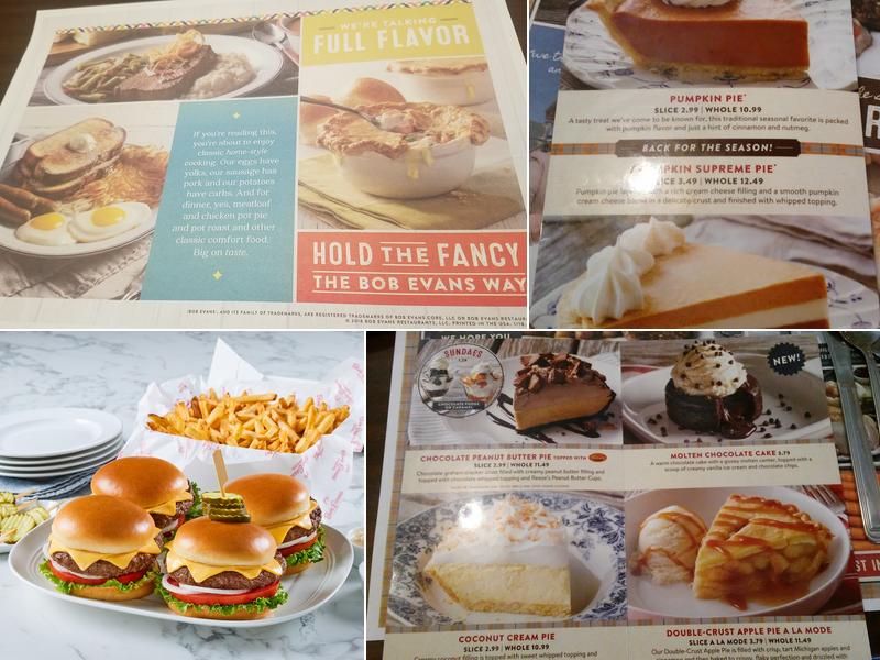 Bob Evans Menu