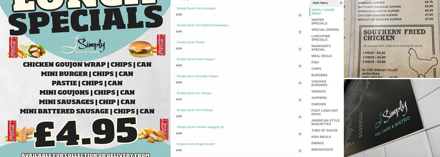Simply Fish and Chips Lisburn Menu
