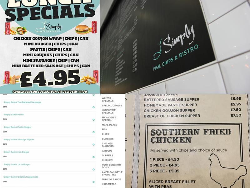 Simply Fish and Chips Lisburn Menu