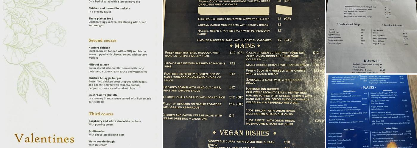 The Harbour Inn Menu