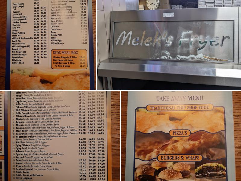 Meleks Fryer Menu