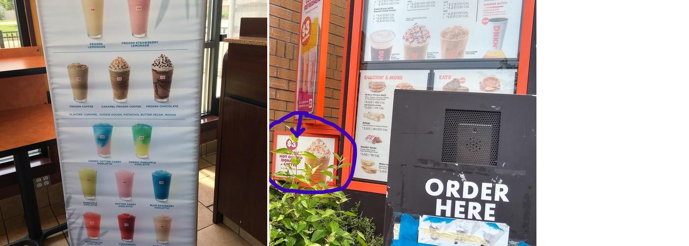 Dunkin' Menu
