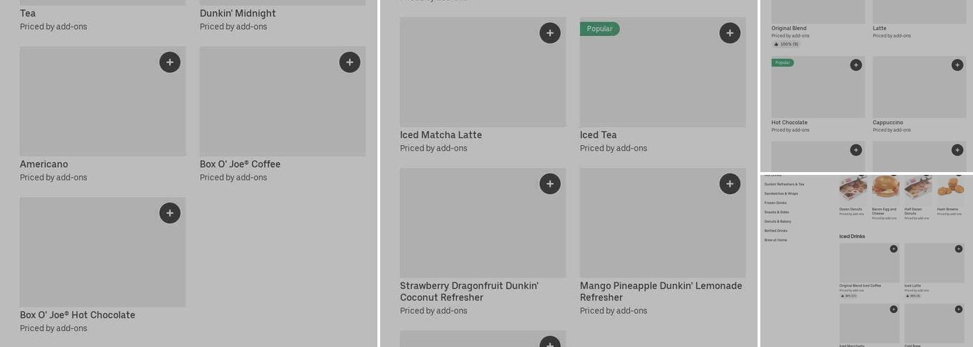 Dunkin' Menu