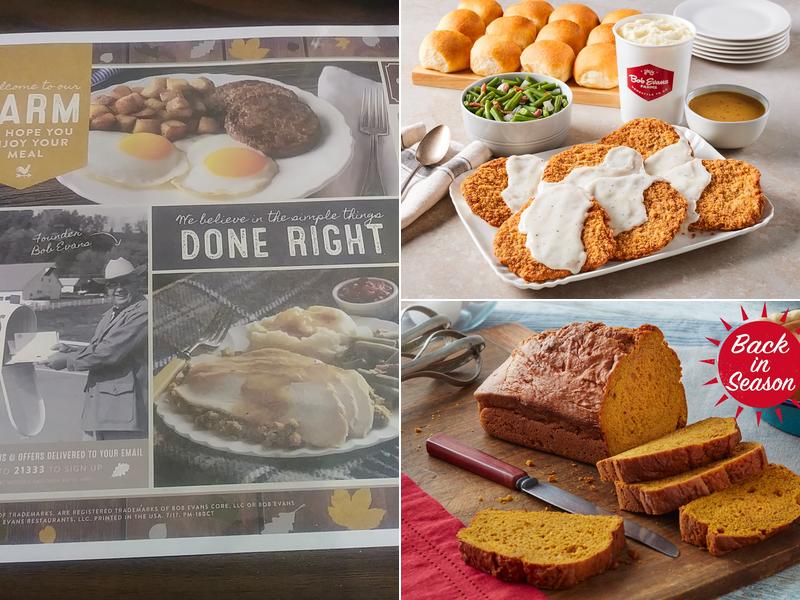 Bob Evans Menu
